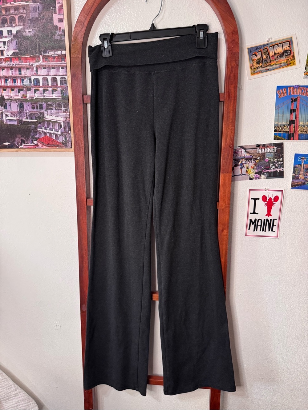Skims Foldover Leggings Wide Leg Pants Heathered Grey